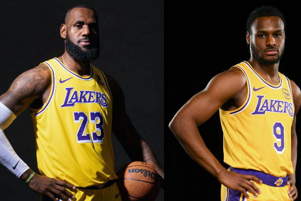 NBA新紀(jì)元！勒布朗父子攜手共闖賽場，全球矚目！